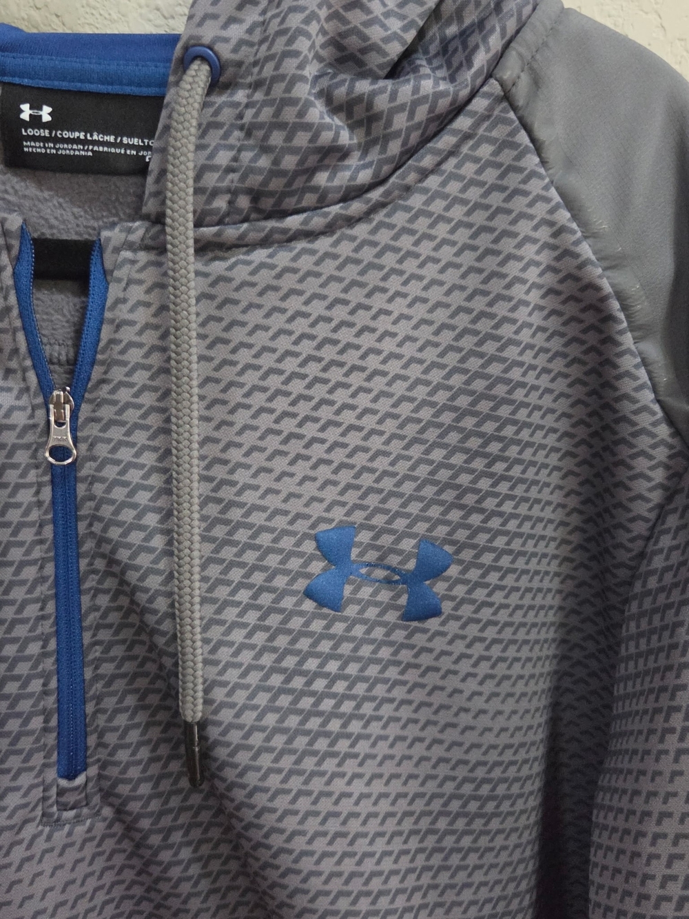 Under Armour Boys' Gray & Blue Hooded Jacket